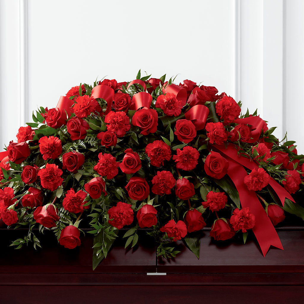Tribute of Life Casket Spray – CHURCHLAND'S VILLAGE FLOWER SHOP INC, Portsmouth VA
