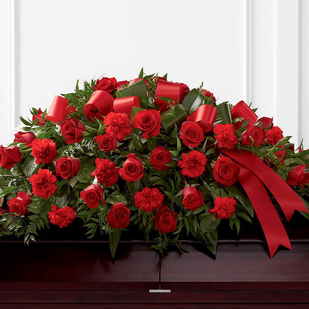 Tribute of Life Casket Spray – CHURCHLAND'S VILLAGE FLOWER SHOP INC, Portsmouth VA