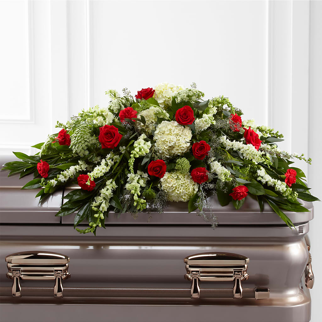Sincerity Casket Spray – CHURCHLAND'S VILLAGE FLOWER SHOP INC, Portsmouth VA