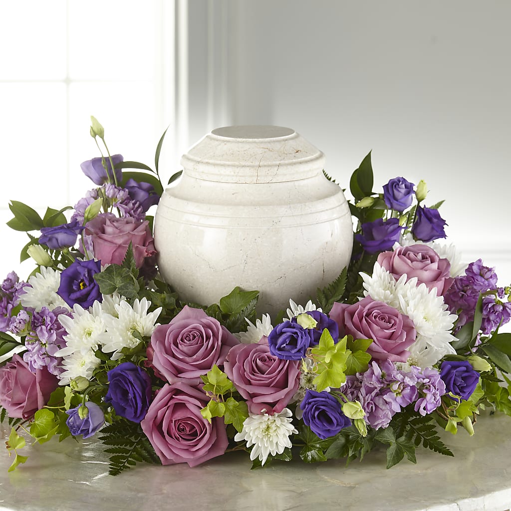 Blooming Sympathy Cremation Adornment – CHURCHLAND'S VILLAGE FLOWER SHOP INC, Portsmouth VA