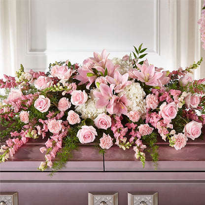 Life & Remembrance Casket Spray – CHURCHLAND'S VILLAGE FLOWER SHOP INC, Portsmouth VA